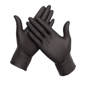 Nitrile Powder-Free Gloves (Black) – S/M/L/LX - 1 Box (100 gloves)