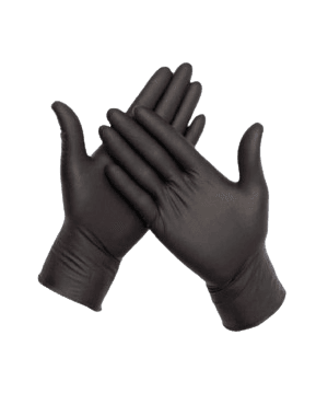 Nitrile Powder-Free Gloves (Black) – S/M/L/LX - 1 Box (100 gloves)